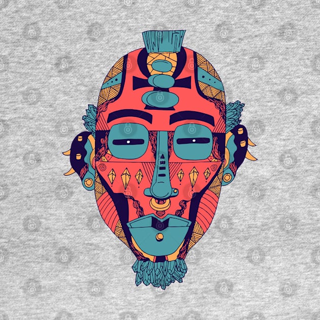 Retro Triad African Mask 5 by kenallouis